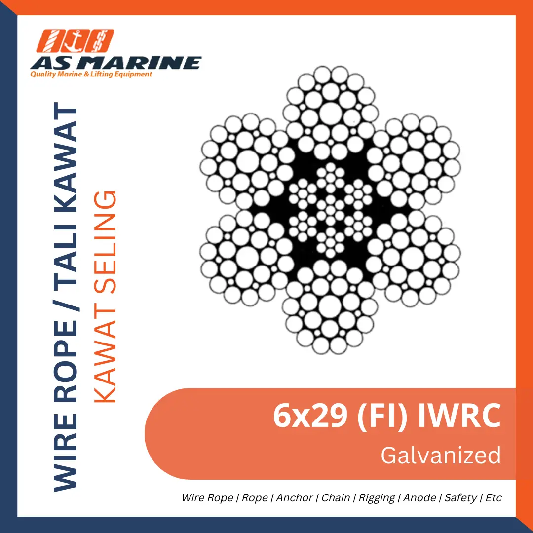 Wire Rope 6x29 (FI) IWRC Galvanized